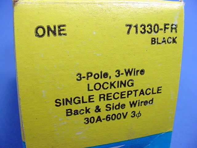 Leviton Locking Receptacle Turn Lock Outlet Nema L13-30R 30A 600V 3� 71330-FR