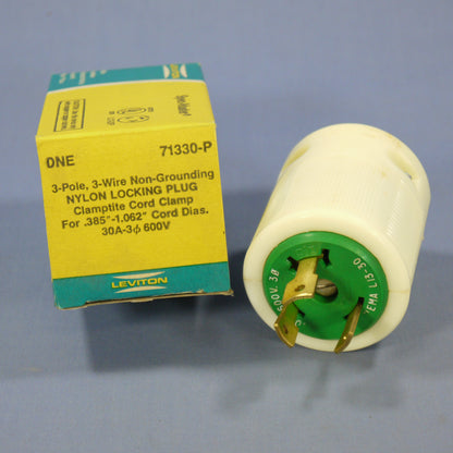 Leviton Turn Locking Plug Twist Lock Nema L13-30P 30A 600V 3� 71330-P Boxed