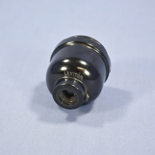 Leviton Black Thermoset Lamp Holder Cap ONLY Light Socket 1/8 IPS Set Screw 7222