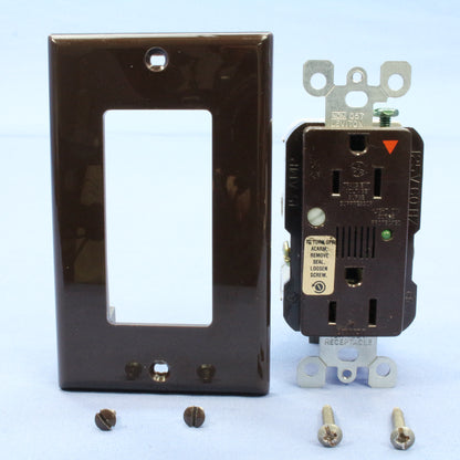 Leviton Alarm Isolated Ground Brown Surge Receptacle Outlet 5-15R 15A 7280-IG