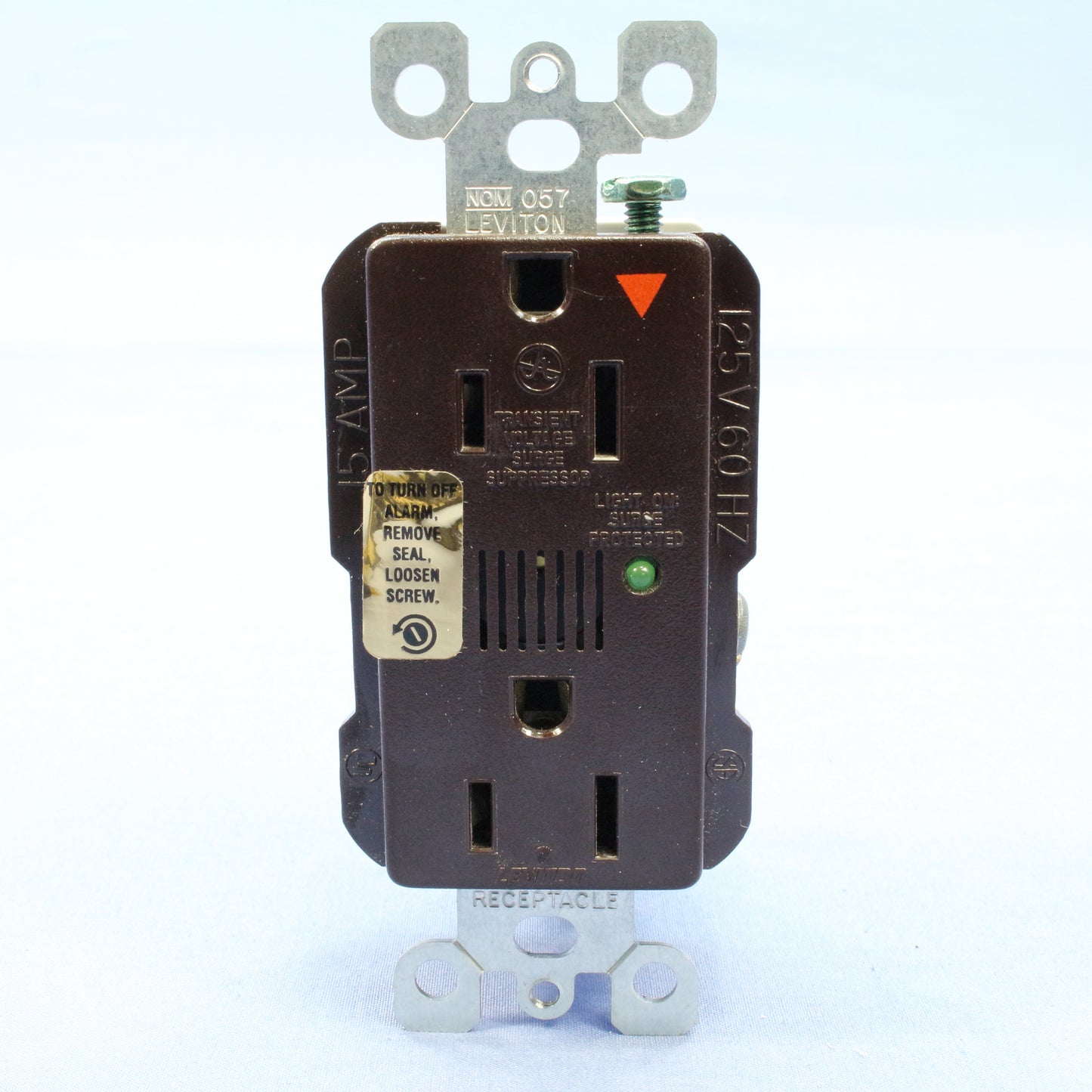 Leviton Alarm Isolated Ground Brown Surge Receptacle Outlet 5-15R 15A 7280-IG