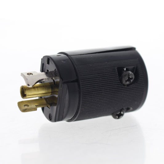 Leviton 7594 Black Nylon Midget Twist Turn Locking Connector Plug ML2-P 15A