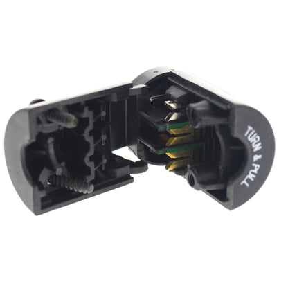 Leviton 7594 Black Nylon Midget Twist Turn Locking Connector Plug ML2-P 15A