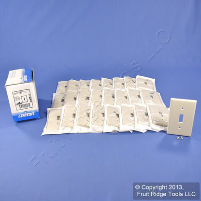 Leviton 78001 Light Almond 1-Gang Plastic Toggle Standard Wallplate Cover 25pcs