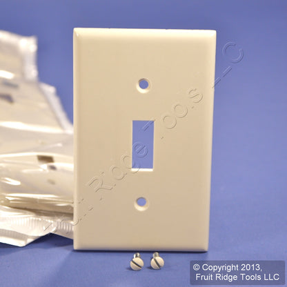 Leviton 78001 Light Almond 1-Gang Plastic Toggle Standard Wallplate Cover 25pcs