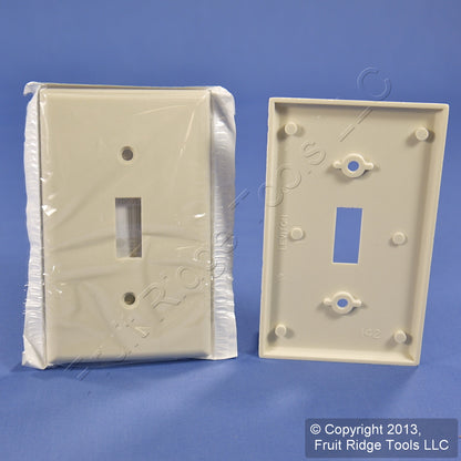 Leviton 78001 Light Almond 1-Gang Plastic Toggle Standard Wallplate Cover 25pcs