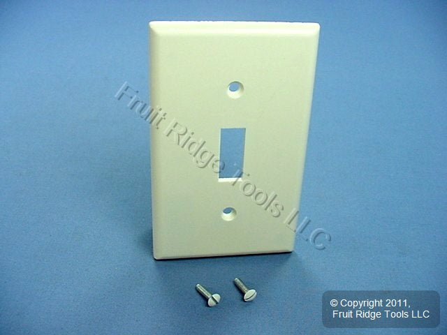 Leviton 78001 Light Almond 1-Gang Toggle Switch Plastic Standard Wallplate Cover