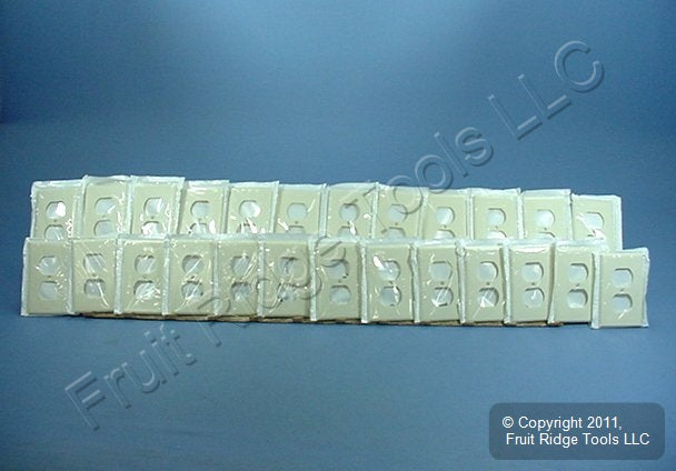 Leviton 78003 Light Almond 1-Gang Duplex Plastic Standard Wallplate Cover 25pcs