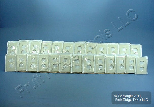 Leviton 78003 Light Almond 1-Gang Duplex Plastic Standard Wallplate Cover 25pcs