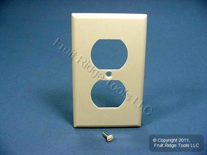 Leviton 78003 Light Almond 1-Gang Duplex Outlet Plastic Standard Wallplate Cover