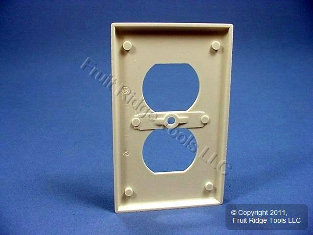 Leviton 78003 Light Almond 1-Gang Duplex Outlet Plastic Standard Wallplate Cover