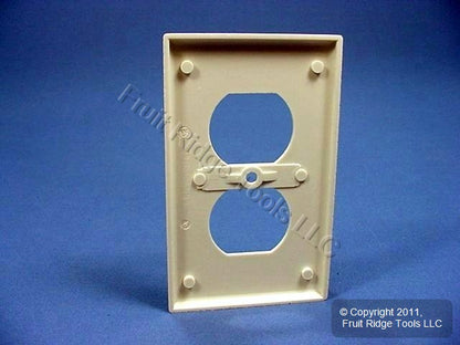 Leviton 78003 Light Almond 1-Gang Duplex Outlet Plastic Standard Wallplate Cover
