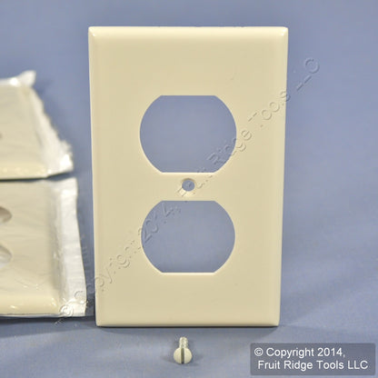 Leviton 78003 Light Almond 1-Gang Duplex Plastic Standard Wallplate Cover 5-pack