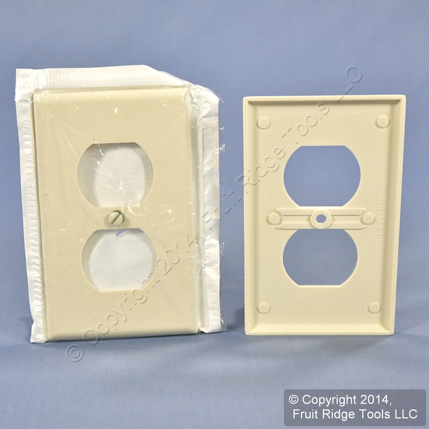 Leviton 78003 Light Almond 1-Gang Duplex Plastic Standard Wallplate Cover 5-pack