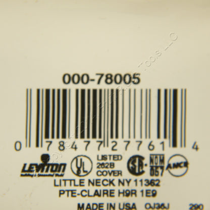 Leviton 78005-T Lt Almond 2-Gang Toggle Duplex Plastic Standard Wallplate Cover