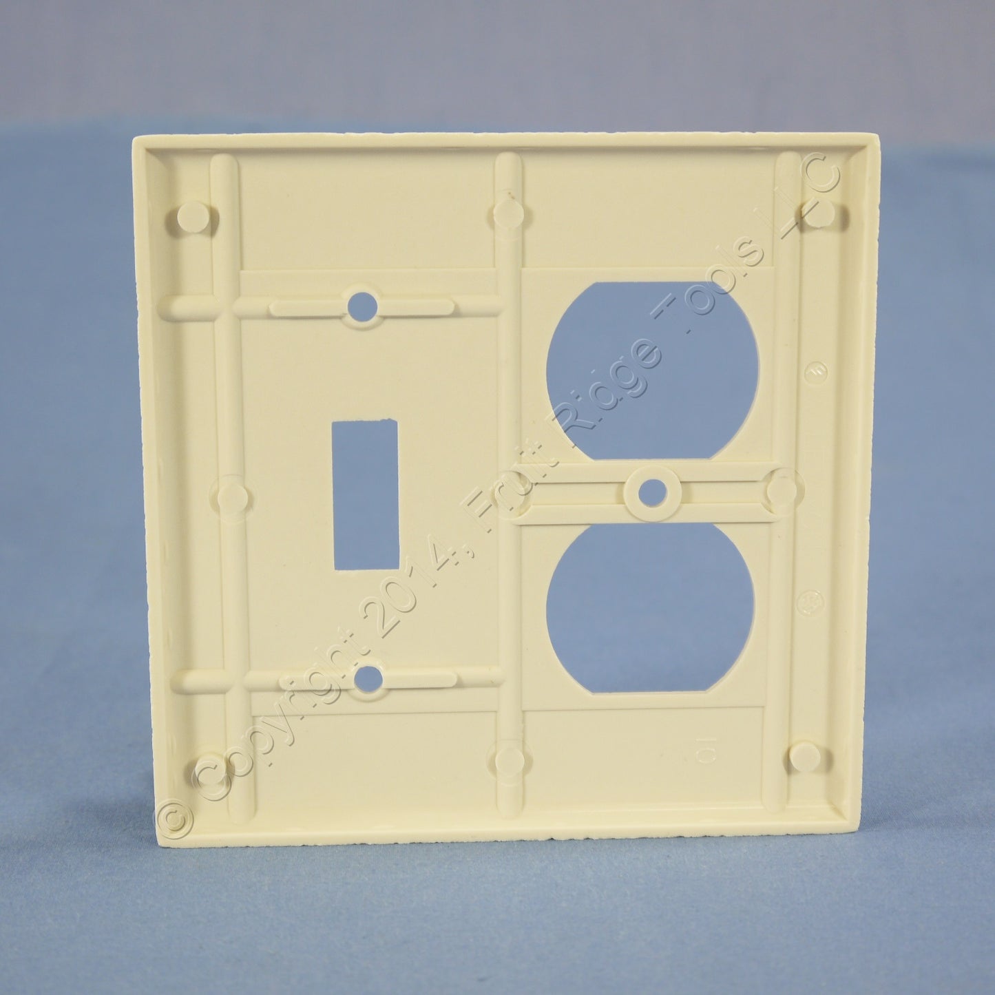Leviton 78005-T Lt Almond 2-Gang Toggle Duplex Plastic Standard Wallplate Cover