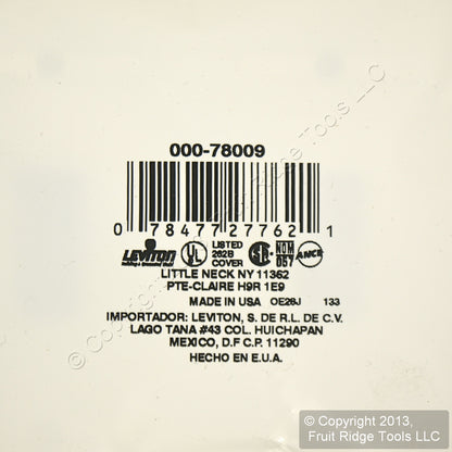 Leviton 78009 Light Almond 2-Gang Toggle Switch Plastic Standard Wallplate Cover