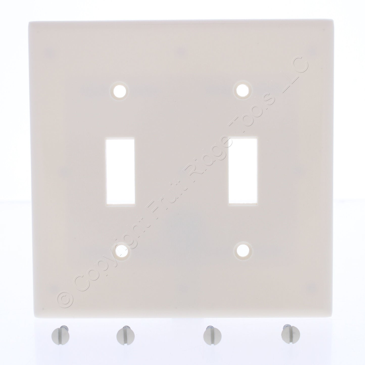 Leviton 78009 Light Almond 2-Gang Toggle Switch Plastic Standard Wallplate Cover
