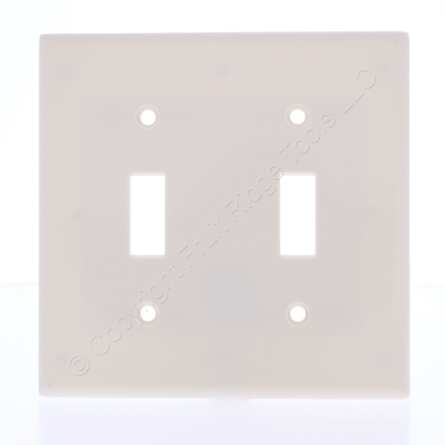 Leviton 78009 Light Almond 2-Gang Toggle Switch Plastic Standard Wallplate Cover
