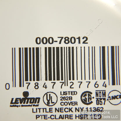 Leviton 78012 Light Almond 4-Gang Plastic Toggle Switch Standard Wallplate Cover