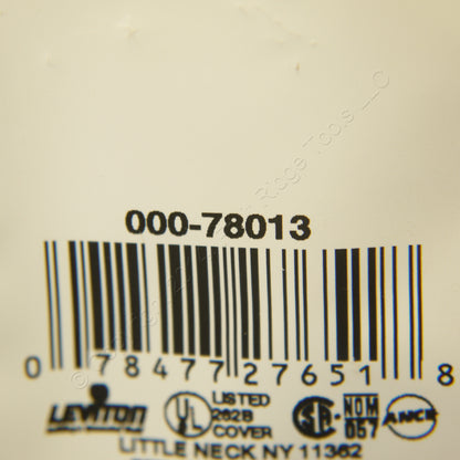 Leviton 78013 Light Almond 1-Gang Phone .406" Hole Plastic Wallplate Box Mount