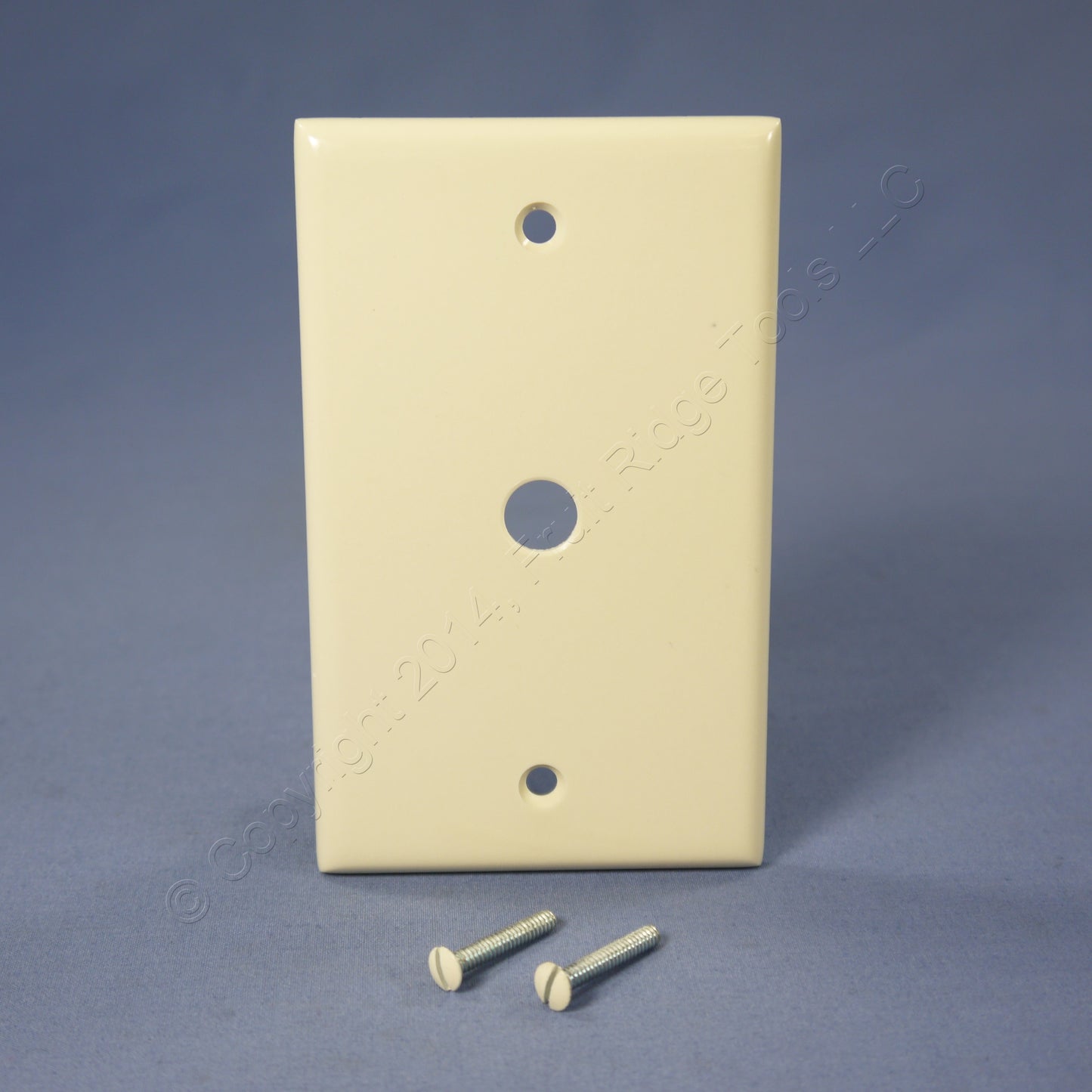 Leviton 78013 Light Almond 1-Gang Phone .406" Hole Plastic Wallplate Box Mount