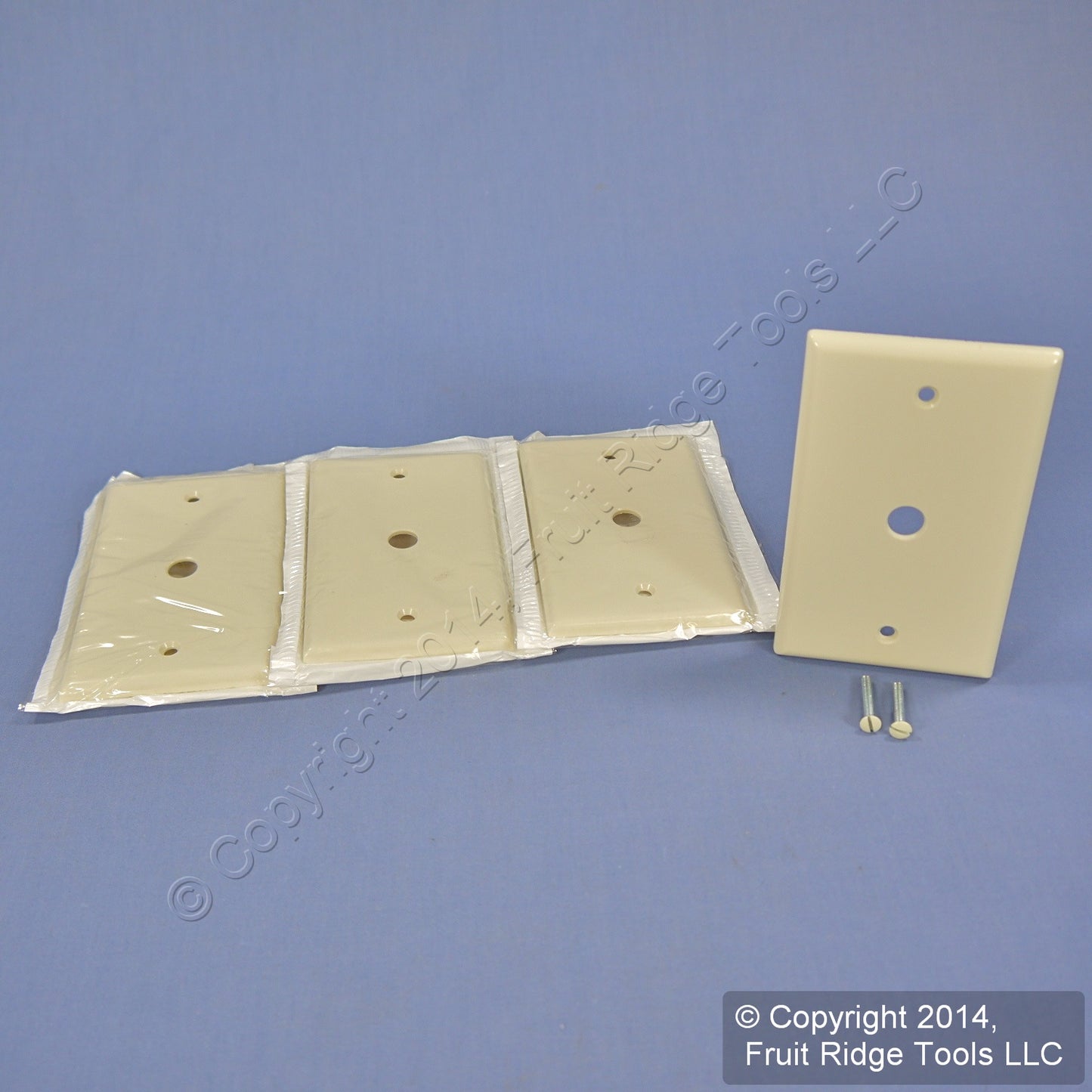 Leviton 78013 Lt Almond 1-Gang Phone .406" Hole Plastic Wallplate Box Mount 4pcs