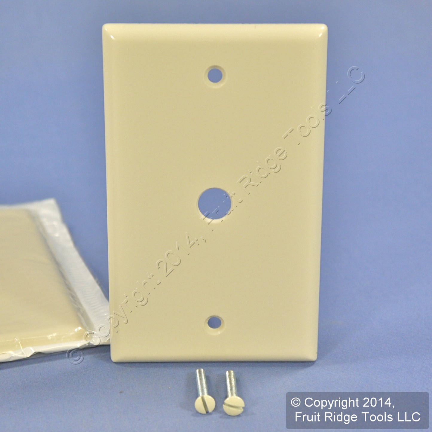 Leviton 78013 Lt Almond 1-Gang Phone .406" Hole Plastic Wallplate Box Mount 4pcs