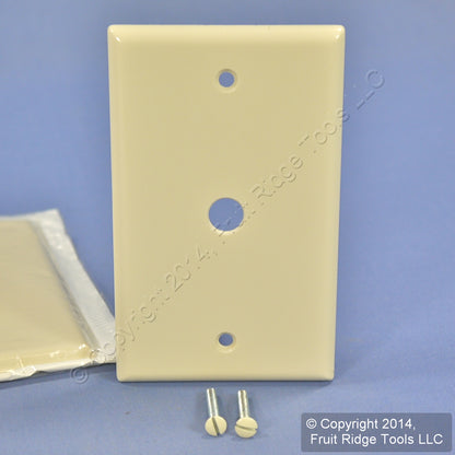 Leviton 78013 Lt Almond 1-Gang Phone .406" Hole Plastic Wallplate Box Mount 4pcs