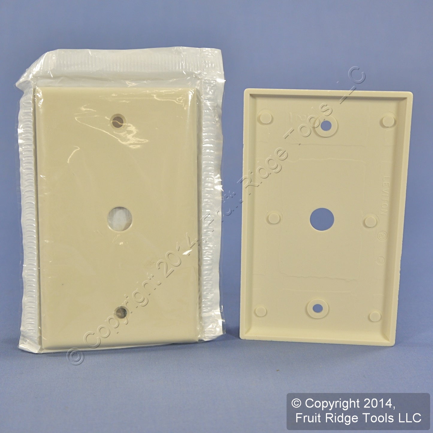 Leviton 78013 Lt Almond 1-Gang Phone .406" Hole Plastic Wallplate Box Mount 4pcs