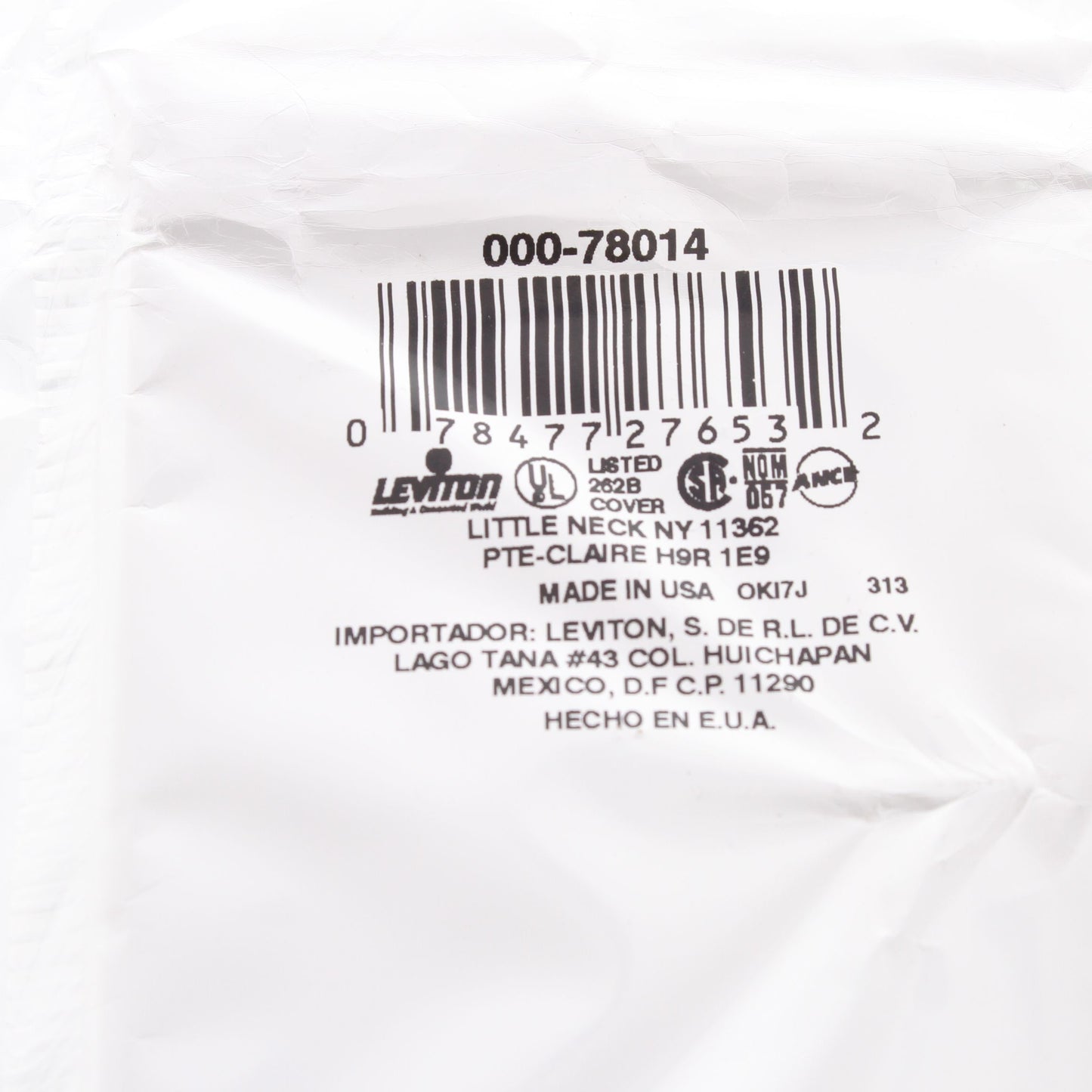 Leviton 78014 Light Almond Thermoset 1-Gang Blank Cover Wallplate Box Mount 5pcs