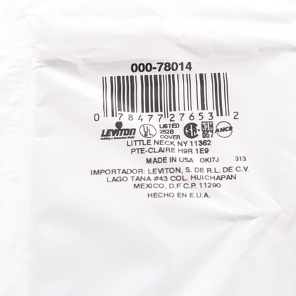 Leviton 78014 Light Almond Thermoset 1-Gang Blank Cover Wallplate Box Mount 5pcs