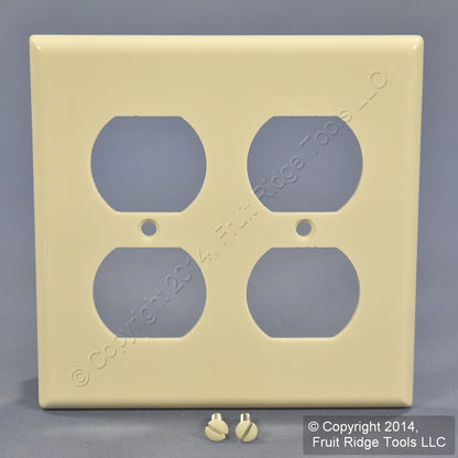 Leviton 78016-T Light Almond 2-Gang Duplex Outlet Plastic Standard Wallplate