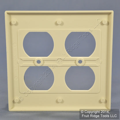 Leviton 78016-T Light Almond 2-Gang Duplex Outlet Plastic Standard Wallplate