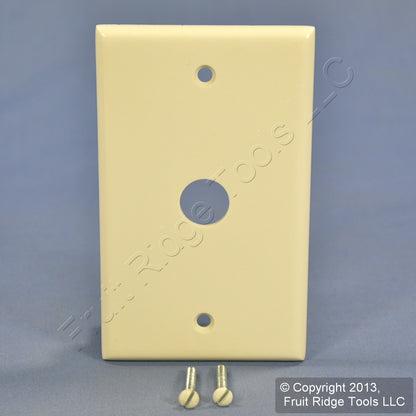 Leviton 78017 Lt Almond 1-Gang Cable Telephone .625" Hole Thermoset Wallplate