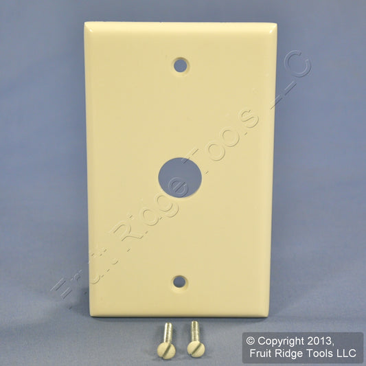 Leviton 78017 Lt Almond 1-Gang Cable Telephone .625" Hole Thermoset Wallplate