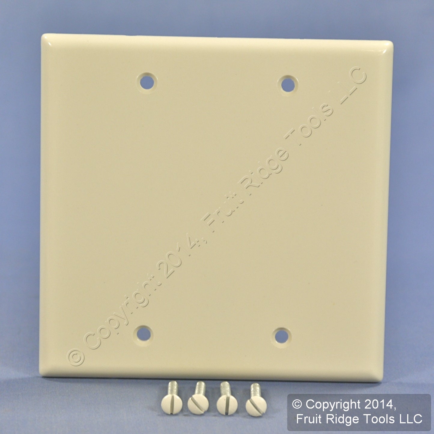 Leviton Light Almond Standard 2-Gang Blank Cover Wallplate Box Mount 78025