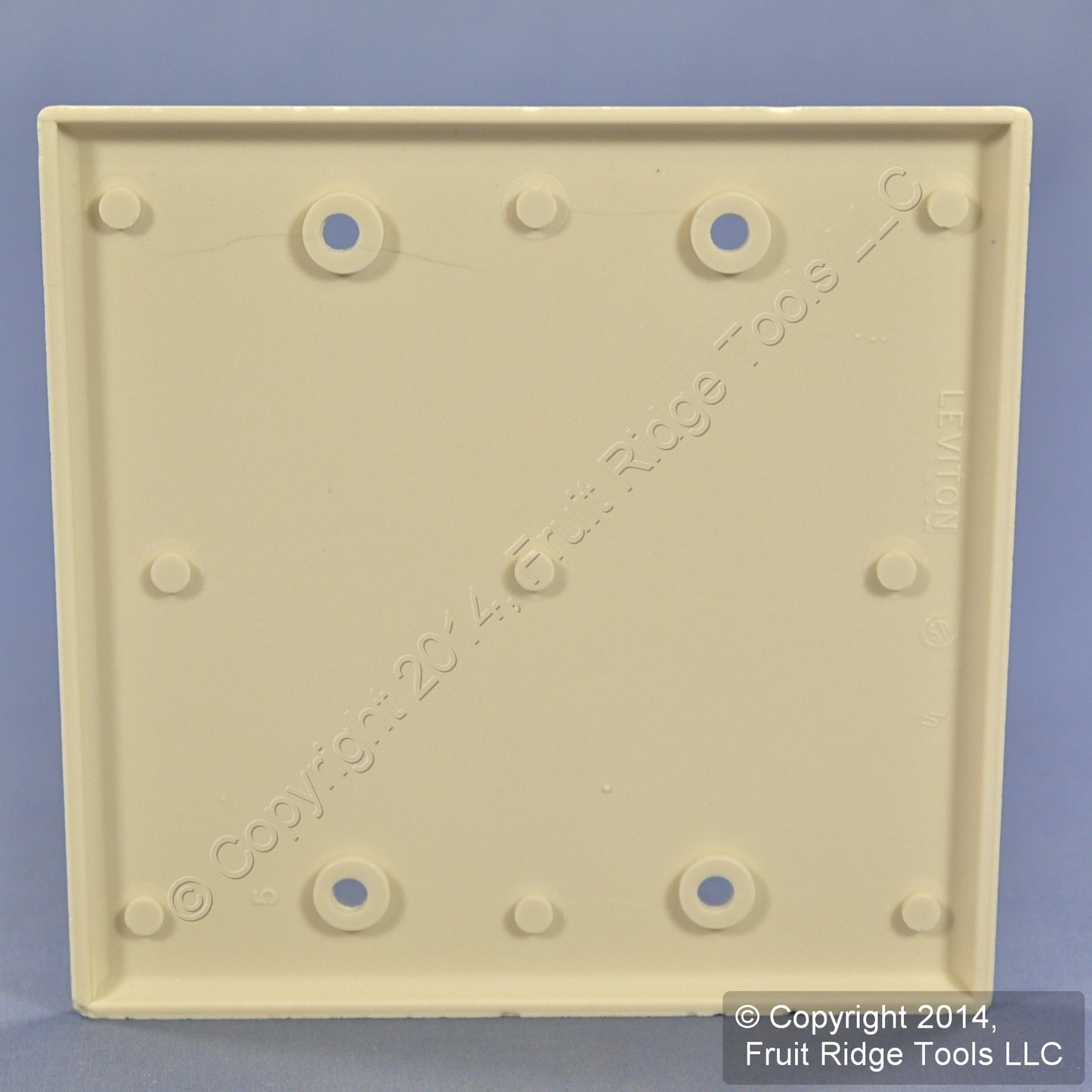 Leviton Light Almond Standard 2-Gang Blank Cover Wallplate Box Mount 78025