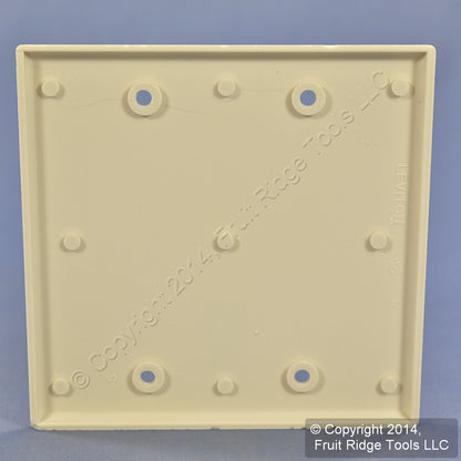 Leviton Light Almond Standard 2-Gang Blank Cover Wallplate Box Mount 78025