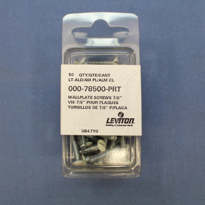Leviton 78500-PRT Light Almond Extra Long 7/8" Wallplate Cover Screws 6-32 50pcs