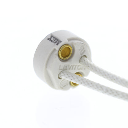 Leviton 80053 Quartz Lampholder Light Socket Miniature Bi-Pin Single End GY6.35