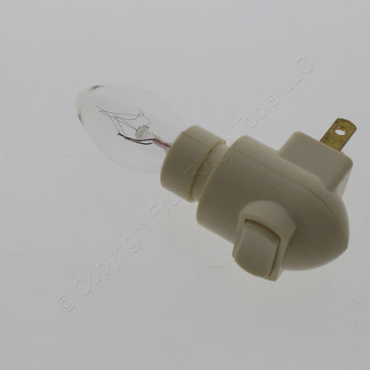 Leviton 801-B Ivory 14W On/Off Nightlight Guide Polarized Non-Grounding