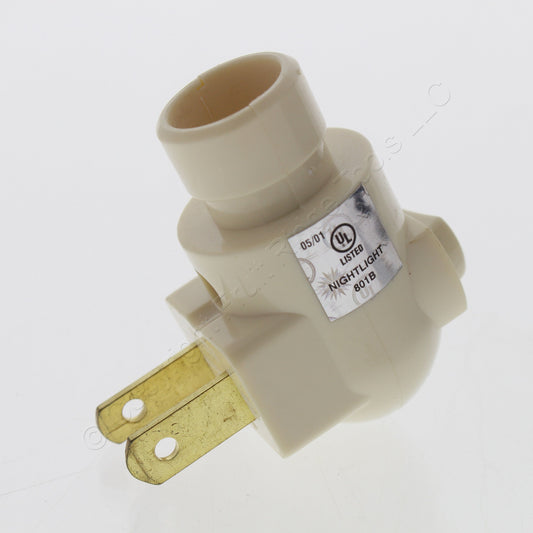 50 Leviton Ivory 14W Night Light Clear Bulb (809-9) and Base (48821) Combination