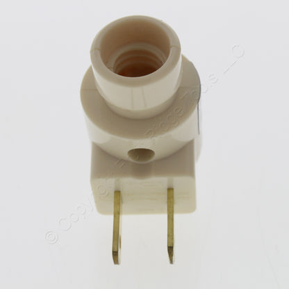 50 Leviton Ivory 14W Night Light Clear Bulb (809-9) and Base (48821) Combination