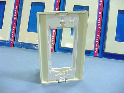 Leviton 80301-A Almond 1-Gang Decora Screwless Nylon Wallplate Covers Gfci 50pcs