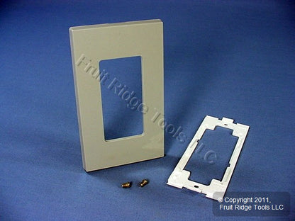 Leviton 80301-GY Gray 1-Gang Decora Unbreakable Nylon Standard Wallplate Cover