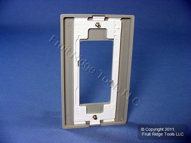 Leviton 80301-GY Gray 1-Gang Decora Unbreakable Nylon Standard Wallplate Cover