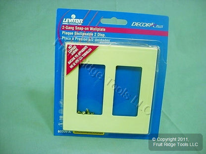 Leviton 80309-A Almond 2-Gang Decora GFI Unbreakable Nylon Wallplate Cover 10pcs