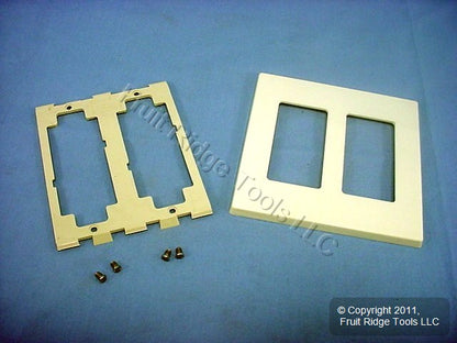 Leviton 80309-A Almond 2-Gang Decora GFI Unbreakable Nylon Wallplate Cover 10pcs