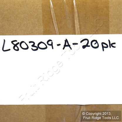 Leviton 80309-A Almond 2-Gang Decora Screwless Nylon Wallplate Covers Gfci 20pcs